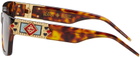 Casablanca Tortoiseshell Monogram Plaque Sunglasses