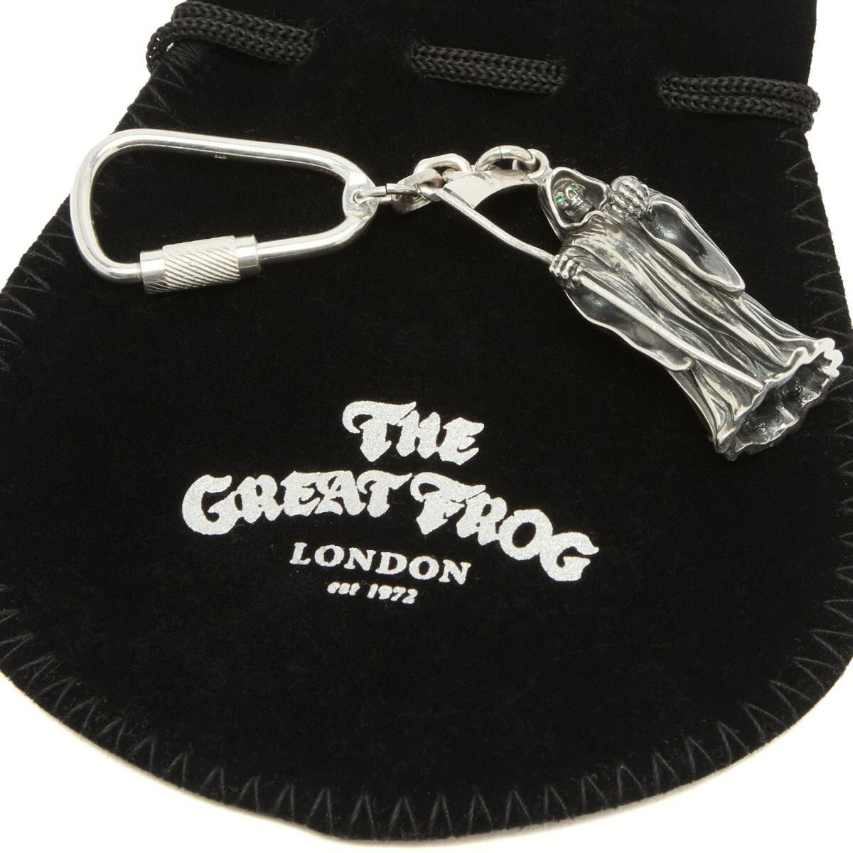 END. x The Great Frog Keyring in Silver The Great Frog