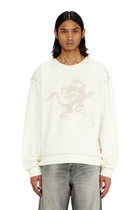 Diesel Sweatshirt with embroidery and print - Sweaters Mens in White