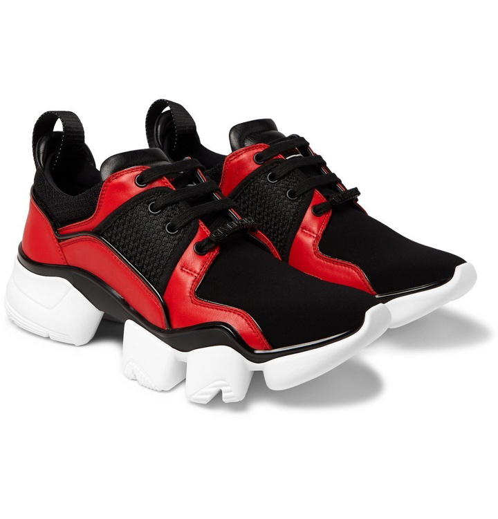 Photo: Givenchy - Jaw Neoprene, Leather and Mesh Sneakers - Men - Black