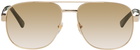 Gucci Gold Aviator Sunglasses