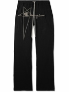 Rick Owens - Champion Dietrich Straight-Leg Logo-Embroidered Cotton-Jersey Sweatpants - Black