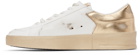 Golden Goose White & Gold Stardan Sneakers