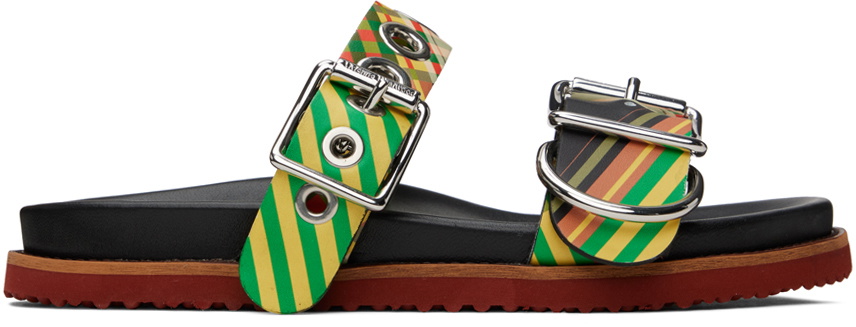 Vivienne Westwood Multicolor Combat Tartan Alex Stud Sandals