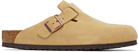 Birkenstock Beige Regular Boston Slip-on Loafers