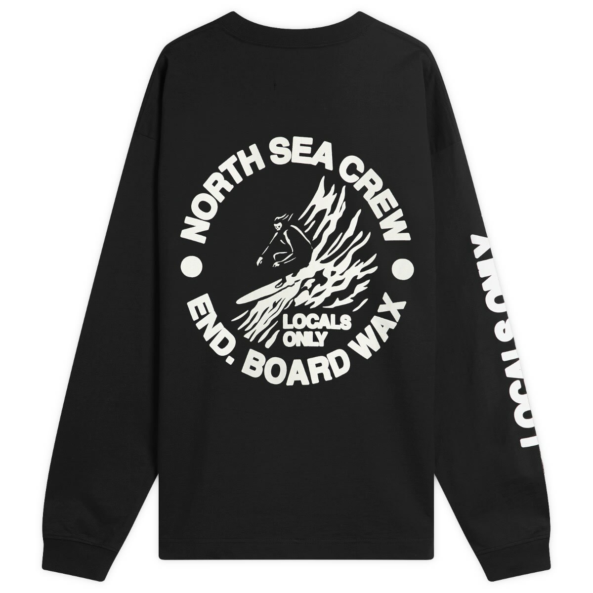 END. Coastal Board Wax Long Sleeve T-Shirt in Black