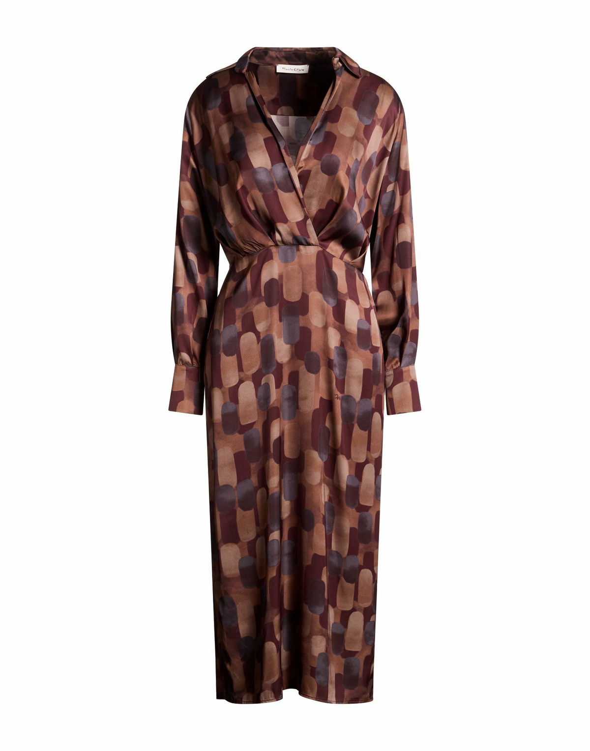 Manila Grace Womens Midi dress in Brown