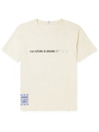 MCQ - Grow Up Logo-Appliquéd Printed Cotton-Jersey T-Shirt - Neutrals
