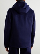 Zegna - Convertible Leather-Trimmed Oasi Cashmere Hooded Ski Jacket and Quilted Down Gilet - Blue