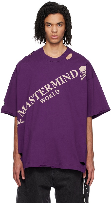 Photo: MASTERMIND WORLD Purple Damaged T-Shirt