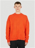 Raised Knit Sweater in Orange