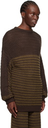 Isa Boulder Brown Check Sweater