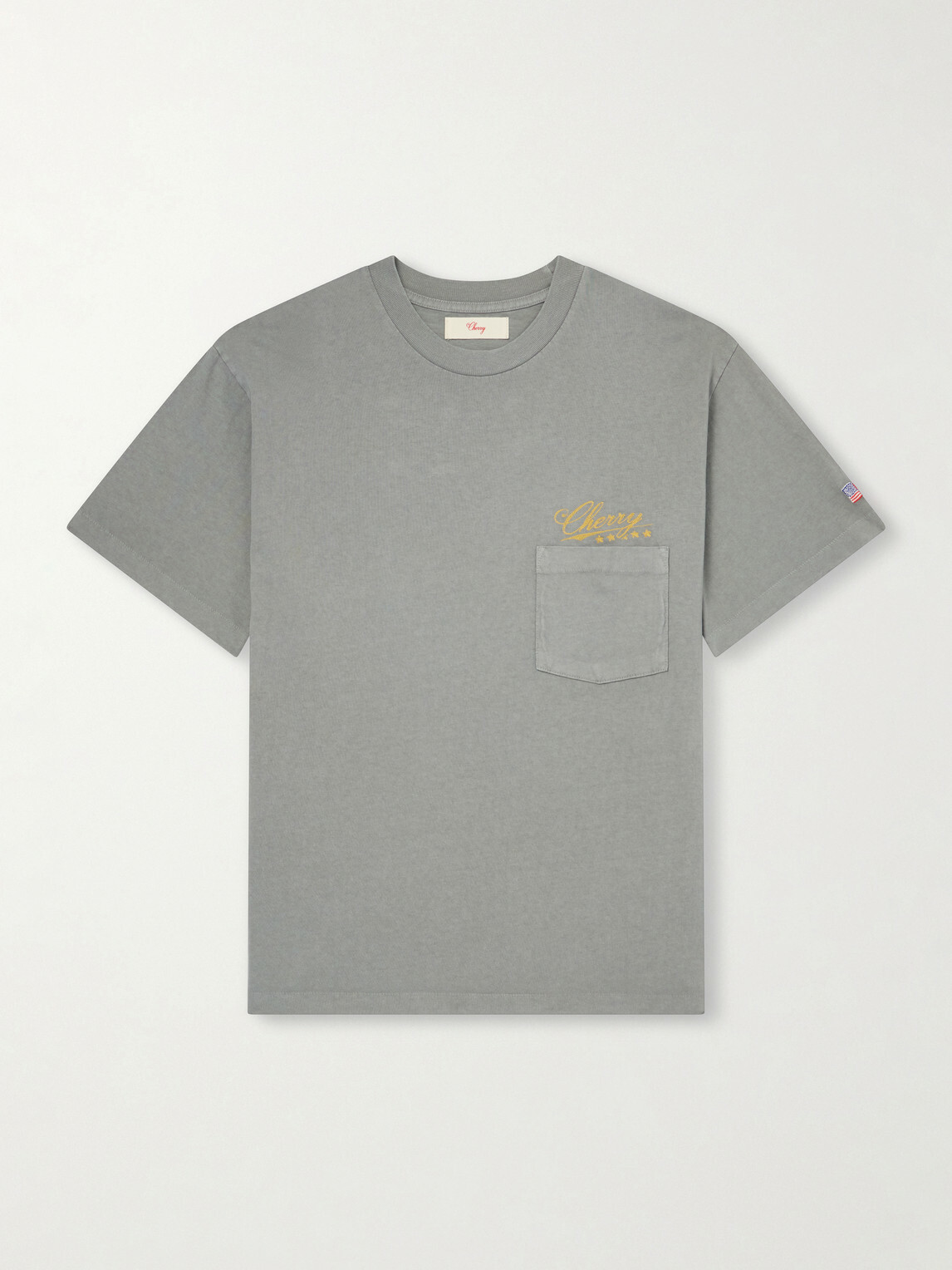 Cherry Los Angeles - Logo-Embroidered Cotton-Jersey T-Shirt - Gray