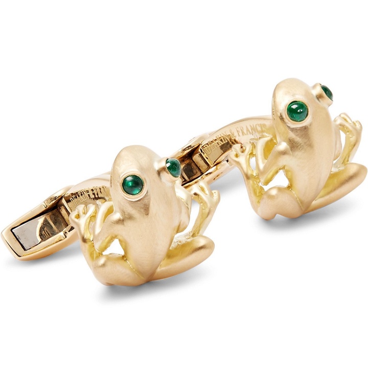 Photo: Deakin & Francis - 18-Karat Gold Emerald Cufflinks - Gold