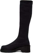 AMOMENTO Black Scuba Long Boots