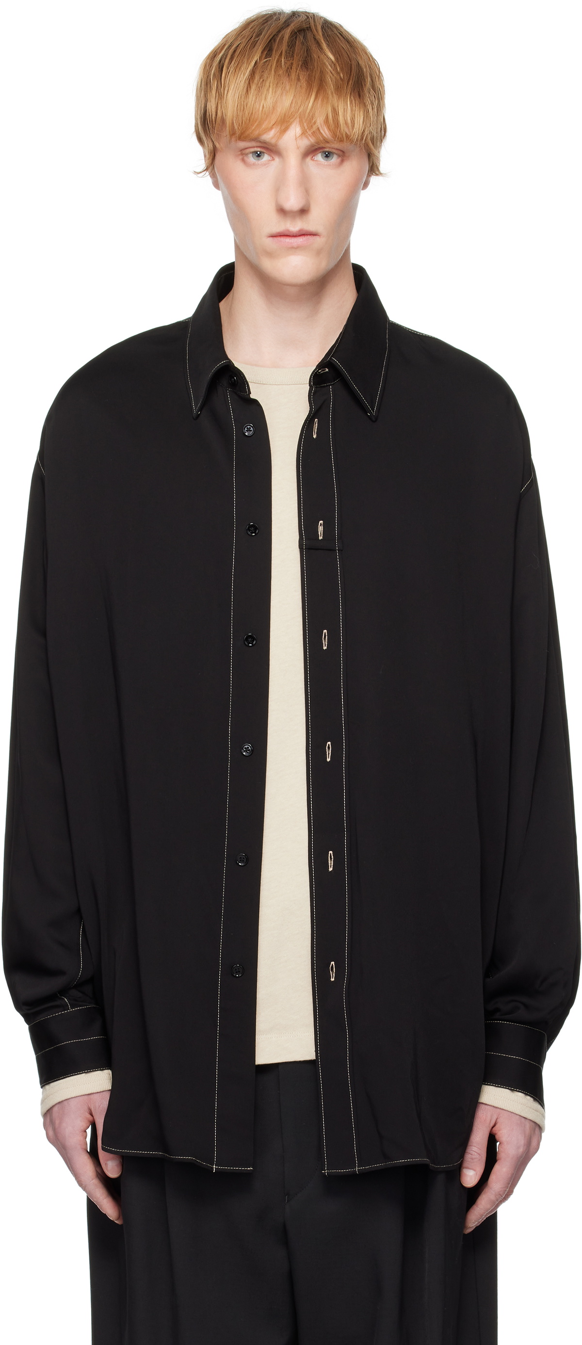 Gosha Rubchinskiy Black Zip Collar Knit Turtleneck Gosha Gosha Rubchinskiy Black Zip Collar Knit Turtleneck Gosha