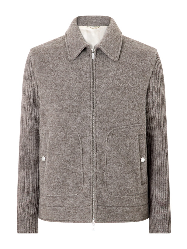 Photo: Eleventy - Knitted Wool Jacket - Gray