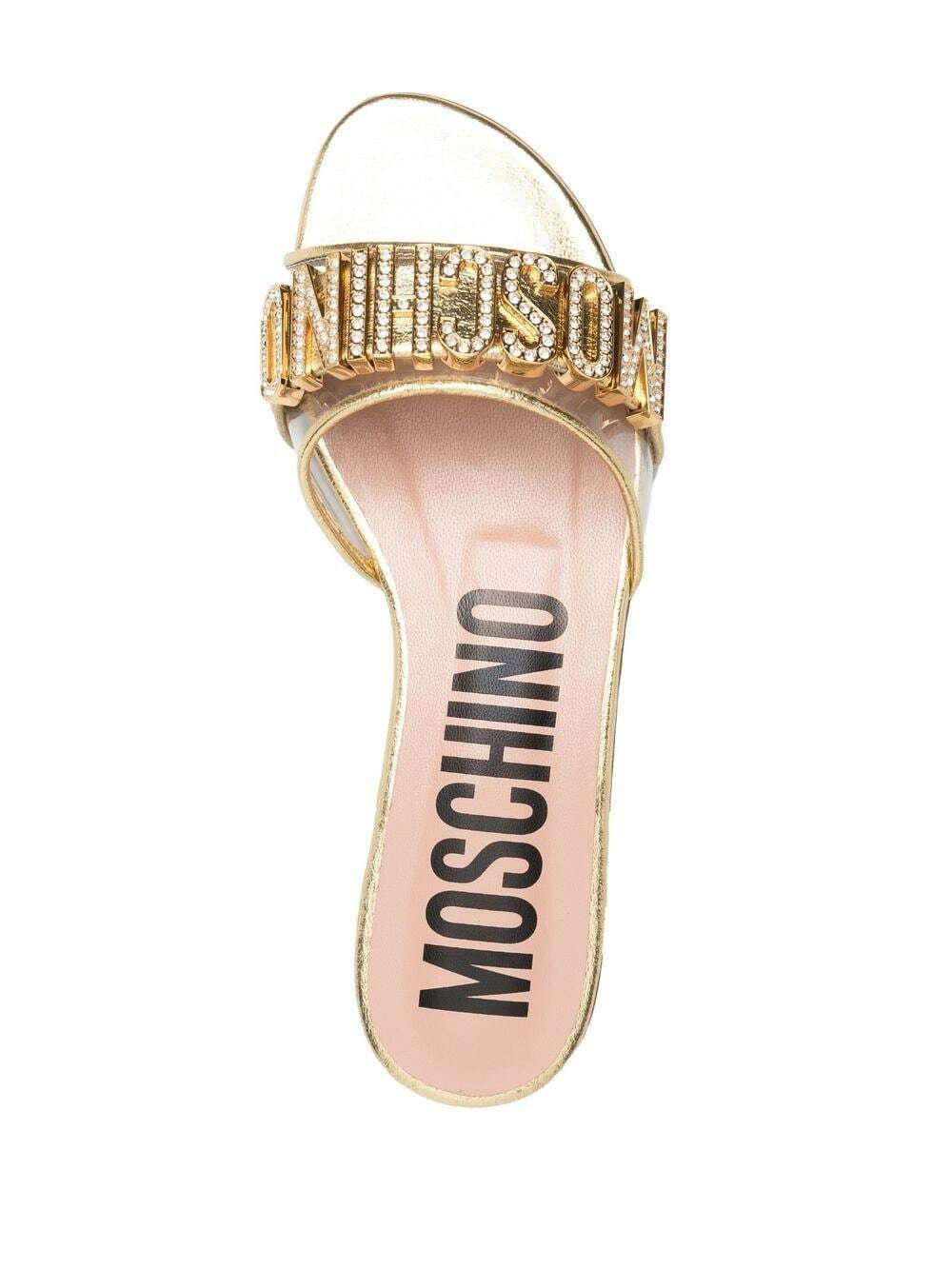 Moschino サファリホタン付きスカト 01205430 0084 MOSCHINO - Slipper With Logo Moschino