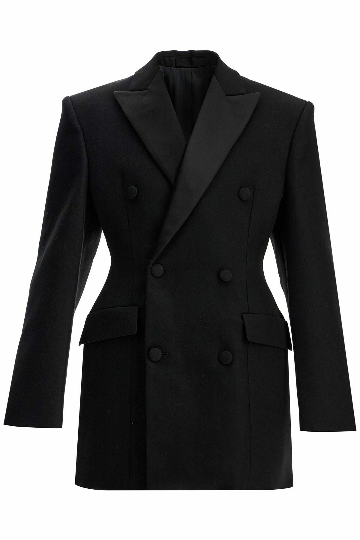 winter black women coat with double breasted and pockets 2258 winter black women coat with double breasted and pockets 2258