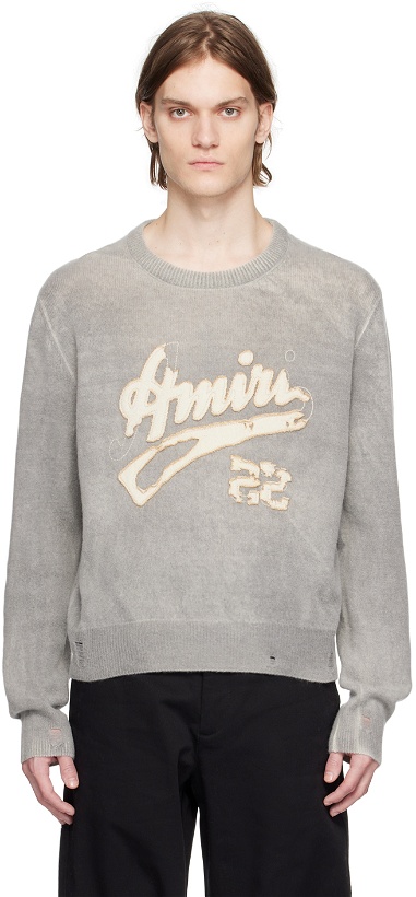Photo: AMIRI Gray '22' Sweater