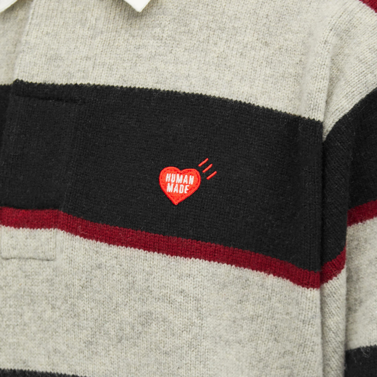 Human Made Men's Rugby Knit Sweater in Black Human Made