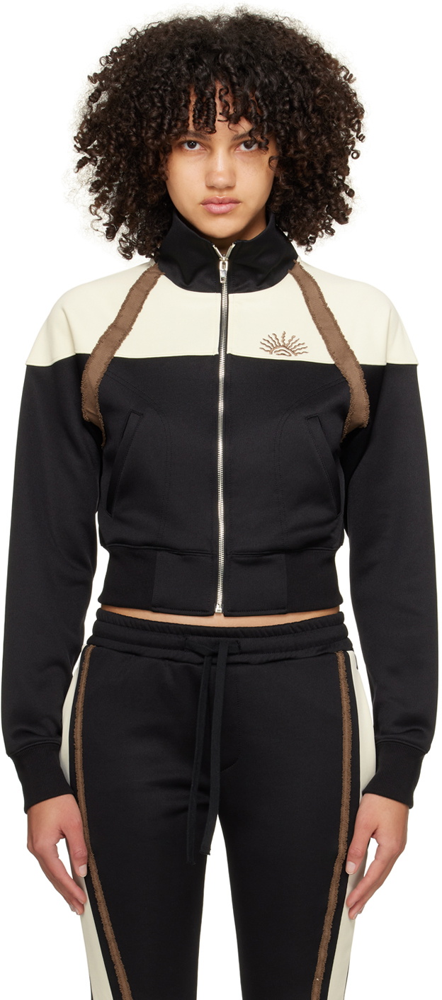 Kijun Black & Off-White Taped Track Jacket