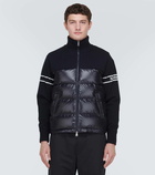 Moncler Down-paneled wool-blend jacket