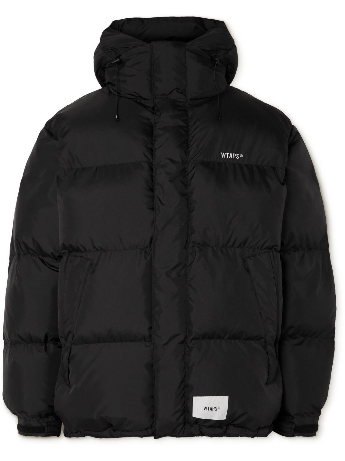 Photo: WTAPS - Torpor Logo-Embroidered Quilted Padded Ripstop Hooded Jacket - Black
