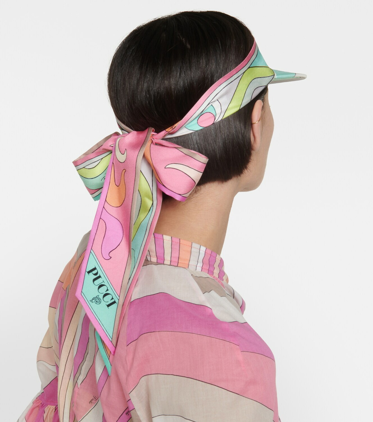 ハット Pucci Silk Visor With Draped Scarf Pucci Visor With Scarf | italist