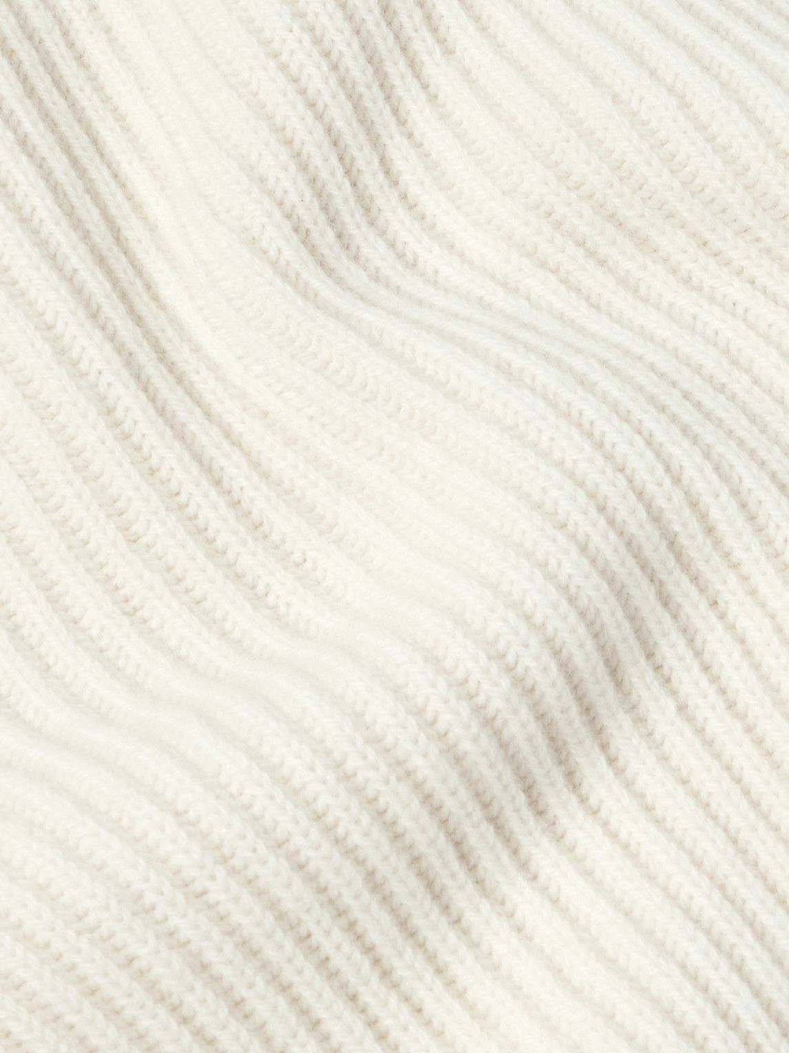 Anderson & Sheppard - Ribbed Wool and Cashmere-Blend Rollneck Sweater - Neutrals