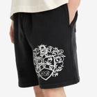 Cole Buxton Men's Distressed Collegiate Shorts in Vintage Black