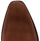 Kingsman - George Cleverley Whole-Cut Suede Oxford Shoes - Dark brown