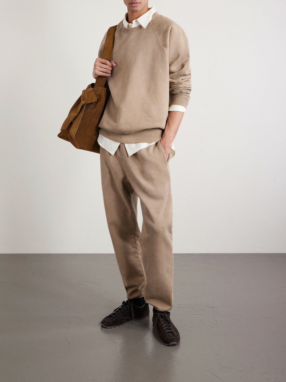 Les Tien - Garment-Dyed Cotton-Jersey Sweatshirt - Neutrals