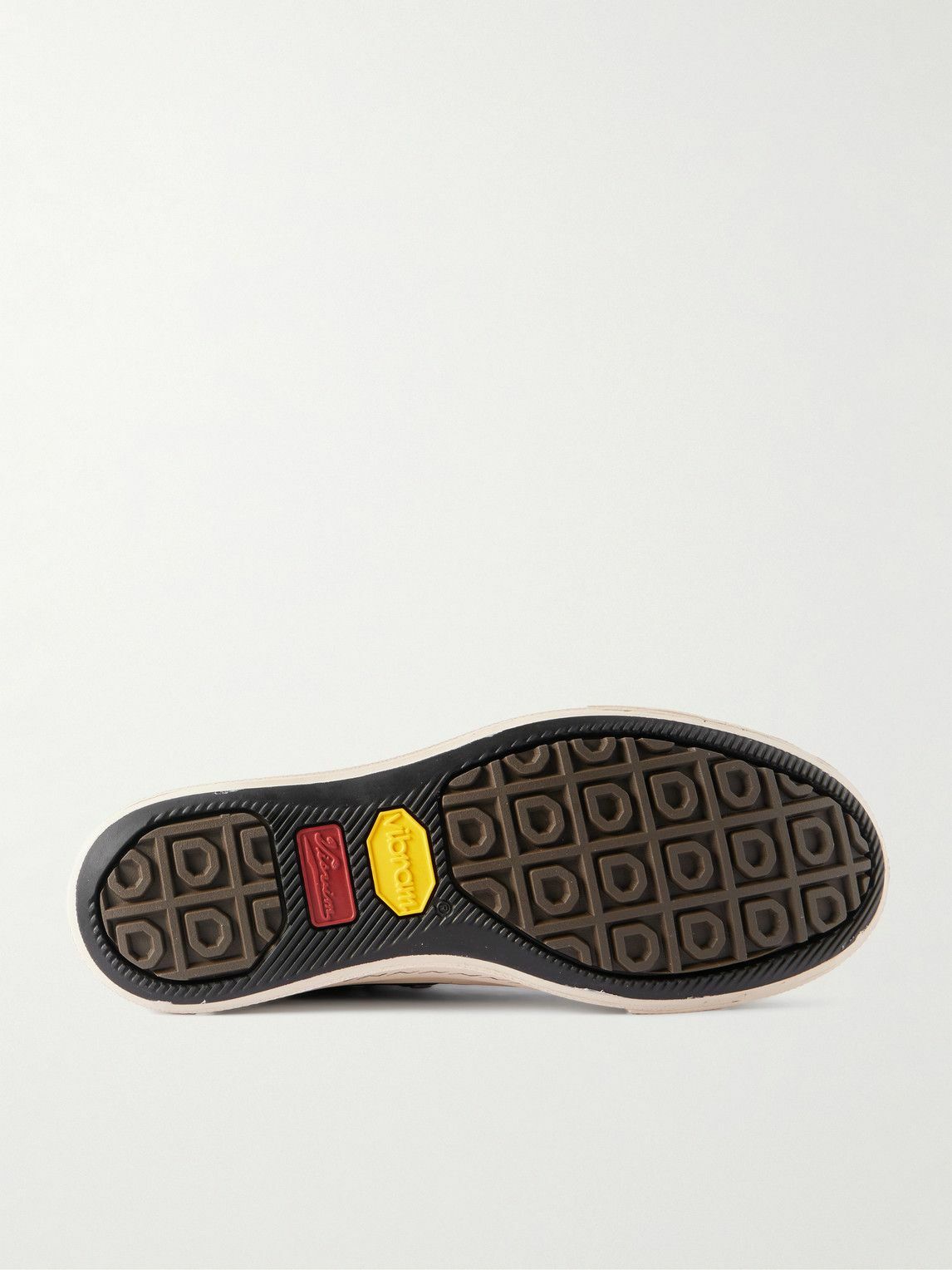Visvim - Skagway Lo Leather-Trimmed Canvas Sneakers - Black