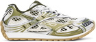 Bottega Veneta Silver & Green Orbit Sneakers