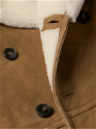 Yves Salomon - Double-Breasted Shearling Peacoat - Brown