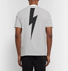 Neil Barrett - Printed Striped Cotton T-Shirt - Men - White