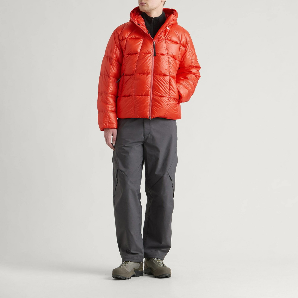 Goldwin Men's 0 Three-Dimensional Down Parka Jacket in Scarlet