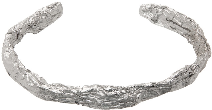 Photo: Completedworks SSENSE Exclusive Silver Foil Cuff Bracelet