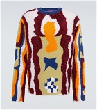 The Elder Statesman - Intarsia cashmere and silk sweater
