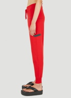 Logo Jacquard Knit Track Pants in Red