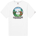 Men's AAPE x Minecraft Ape Head T-Shirt in White