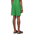 Homme Plisse Issey Miyake Green Pleated Shorts