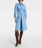 McQueen Cotton-blend taffeta shirt dress