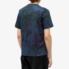 Dries Van Noten Men's Habba Floral Print T-Shirt in Indigo