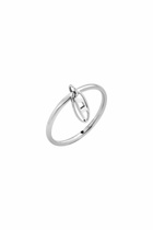 Diesel Stainless Steel Charm Ring - Rings - Unisex - Silver
