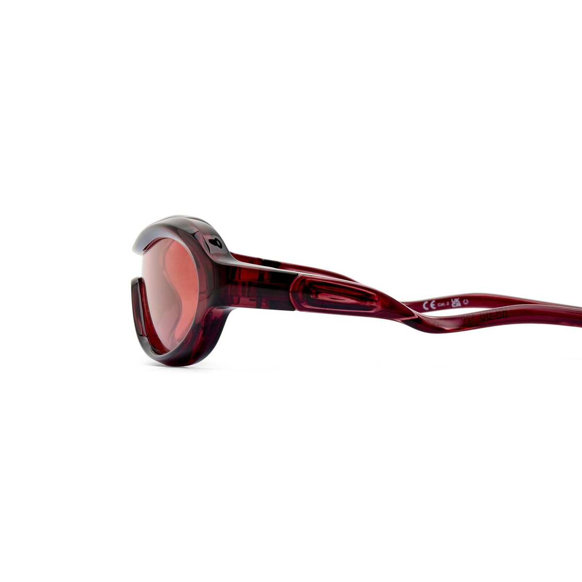 Le Specs x No Problemo Vortex Deux Sunglasses in Dark Cherry/Crimson Tint 