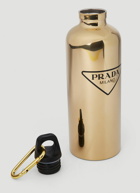 Logo Print Insulated Water Bottle in Gold