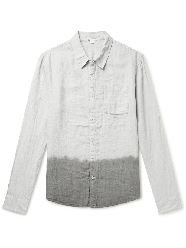Photo: JAMES PERSE - Dip-Dyed Slub Linen Shirt - Gray