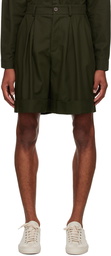 King & Tuckfield Green Cuffed Shorts